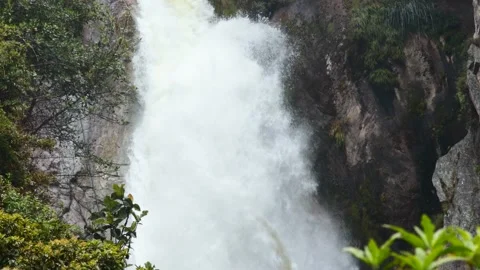 Video of water falling in a waterfall. Concept nature and rivers. Stock Footage 238965704