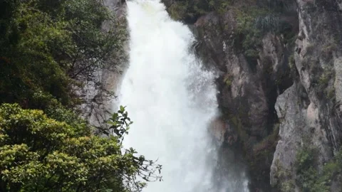 Video of water falling in a waterfall. Concept nature and rivers. Stock Footage 238965722