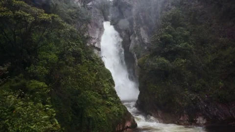 Video of water falling in a waterfall. Concept nature and rivers. Stock Footage 238965834