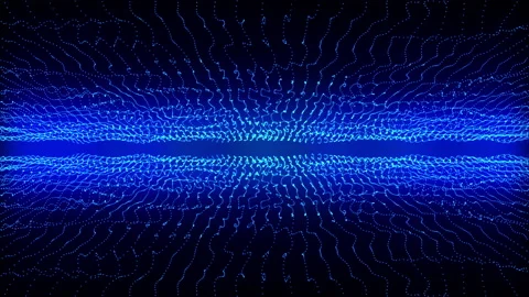 Video of wave type elements depicting the transfer of data communication Stock Footage 158602141
