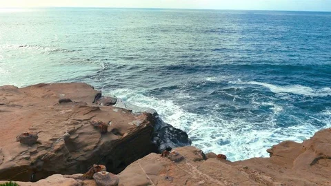 Video of waves crashing the rocks in 4K Stock Footage 80642757
