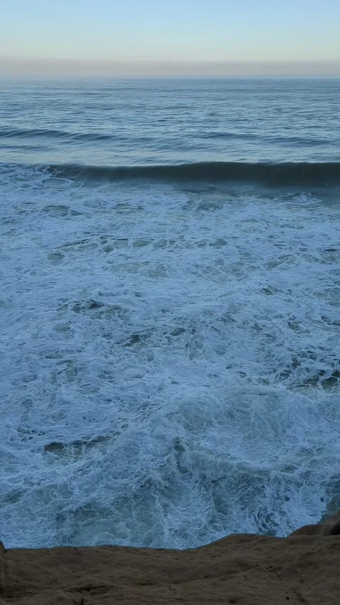 Video of waves dancing in the Mediterranean Sea in the city of Tangier, Morocco. 스톡 동영상 241853874