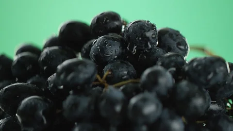 In the video we see the grapes, in the middle of the video water begins to pour Stock Footage 110760357