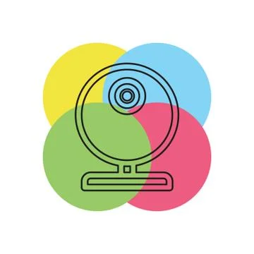 Video web cam - chat camera icon, vector webcam Stock Illustration