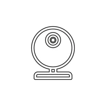 Video web cam - chat camera icon, vector webcam Stock Illustration