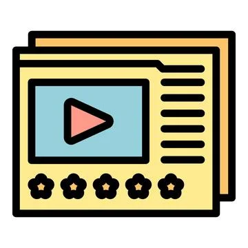 Video webinar icon vector flat イラスト素材