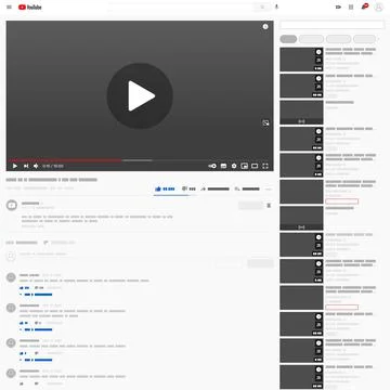 Video website interface Stock Illustration