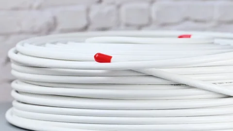 Video of a white cable Stock Footage 330174997