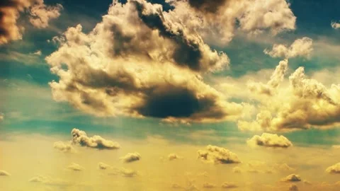 Video of white clouds moving in the blue sky Stock Footage 246949963