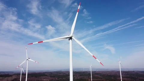 Video Wind turbines, green future with wind energy Stock Footage 171531665