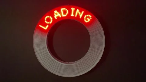 Video. The word Loading glows and rotates in a circle Stock Footage 302801217