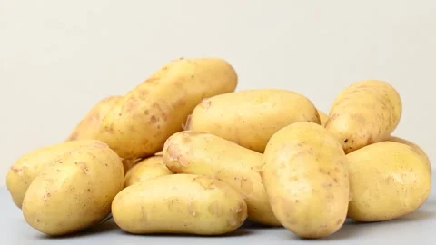 Video of yellow new potatoes Stock Footage 337831250