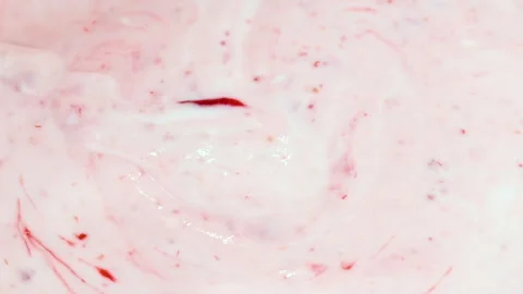 Video of yogurt with raspberry jam Stock Footage 331791433