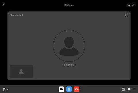 Videocall interface, remote meeting app screen Stock Illustration