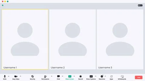 Videocall interface screen vector in modern style. Chat message icon. Computer Stock Illustration