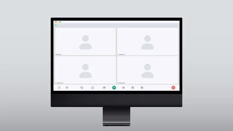 Videocall interface, video call screen UI template or vector overlay for Stock Illustration