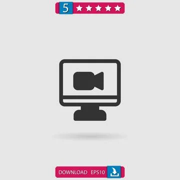 Videocall vector icon Stock Illustration