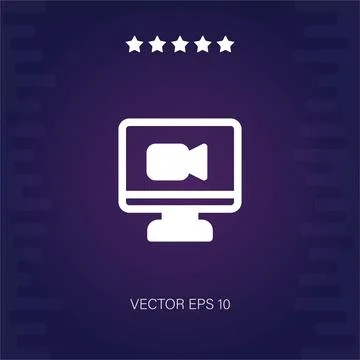 Videocall vector icon Stock Illustration