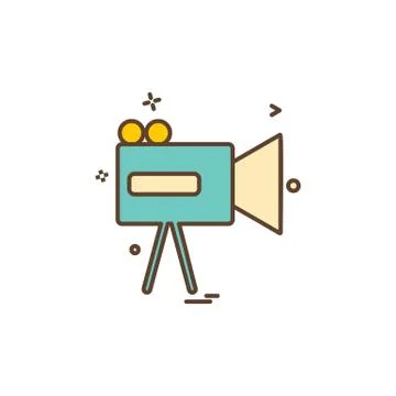 Videocamera  icon vector design Stock Illustration