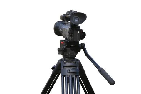 Videocamera on mount isolated Stock Photos