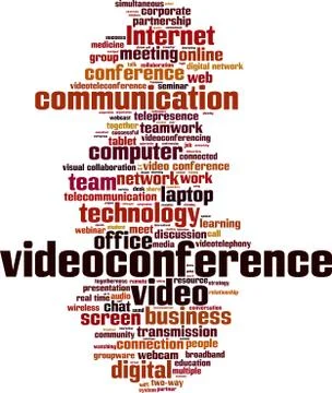 Videoconference word cloud Stock Illustration