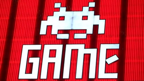 Videogame Arcade GAME NEON Stock Footage 78568490