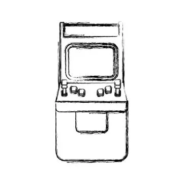 Videogame arcade machine イラスト素材