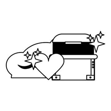 Videogame characters and elements cartoons in black and white 스톡 일러스트