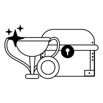 Videogame characters and elements cartoons in black and white Stock Illustration