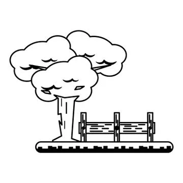 Videogame characters and elements cartoons in black and white Stock Illustration