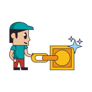 Videogame characters and elements cartoons Stock Illustration
