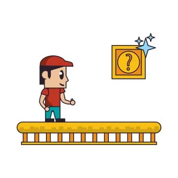 Videogame characters and elements cartoons 스톡 일러스트