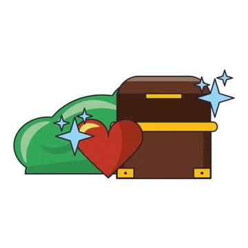 Videogame characters and elements cartoons Stock Illustration