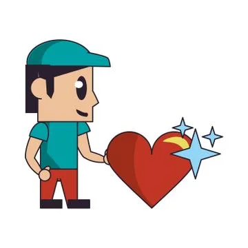 Videogame characters and elements cartoons Stock Illustration