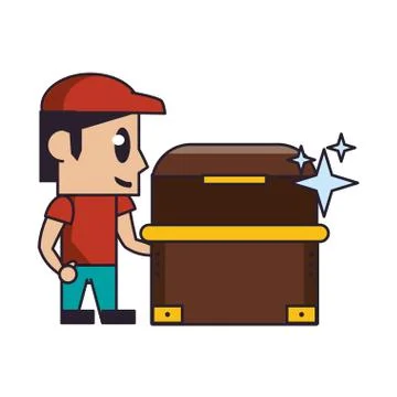 Videogame characters and elements cartoons Stock Illustration