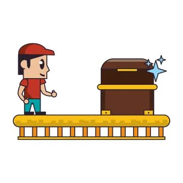 Videogame characters and elements cartoons Stock Illustration