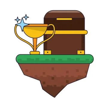 Videogame characters and elements cartoons Stock Illustration