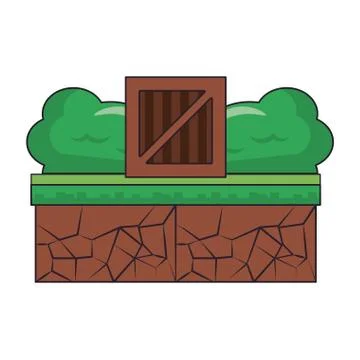 Videogame characters and elements cartoons Stock Illustration
