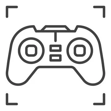 Videogame Controller for Computer vector Game Pad linear icon or symbol 스톡 일러스트