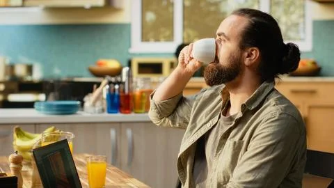 Videogame developer testing game assets and visual effects at home Stock Photos