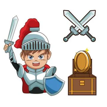 Videogame elements icons Stock Illustration