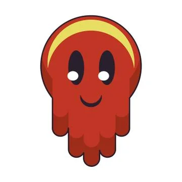 Videogame enemy ghost character Stock Illustration