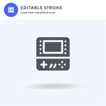 Videogame icon vector, filled flat sign, solid pictogram isolated on white, logo Stock Illustration