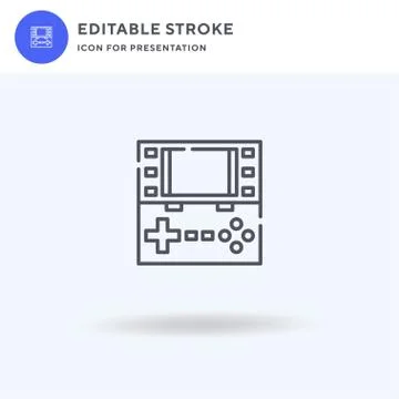 Videogame icon vector, filled flat sign, solid pictogram isolated on white, logo Stock Illustration