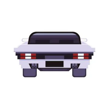 Videogame pixelated racing car frontview symbol Illustrazione stock