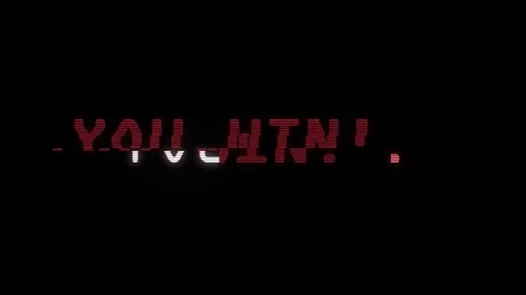 Videogame YOU WIN text on old tv glitch interference noise screen animation Stock Footage 83748974