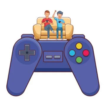 Videogames and millennials Stock Illustration
