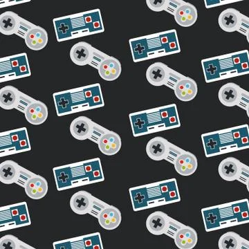 Videogames vintage background 库存插图