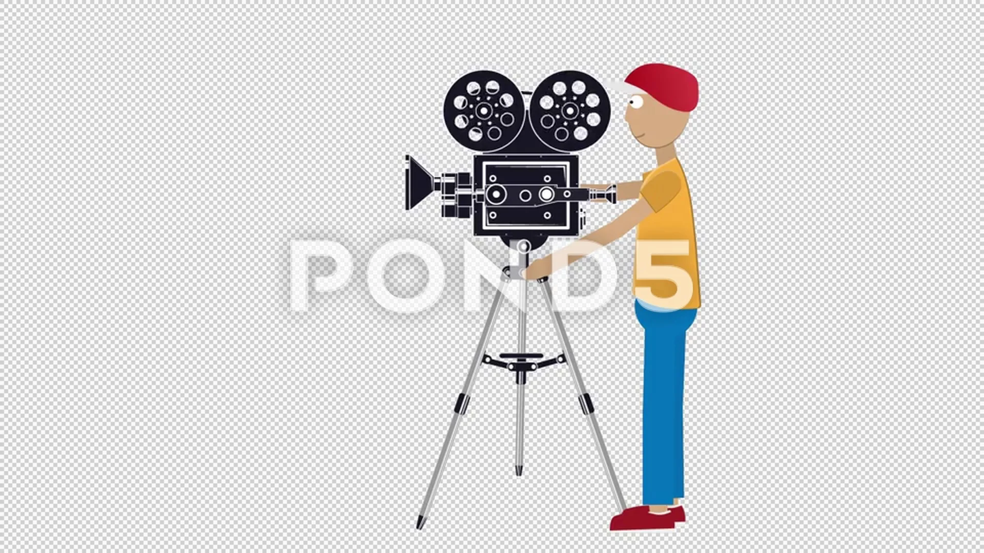 Videographer. Animation cameraman shoots... | Stock Video | Pond5