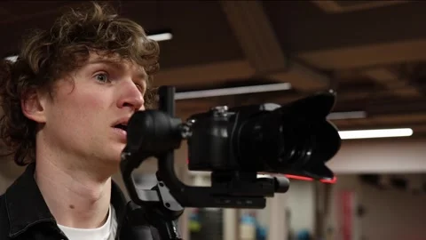 Videographer approves successful shot Stock Footage 332902293
